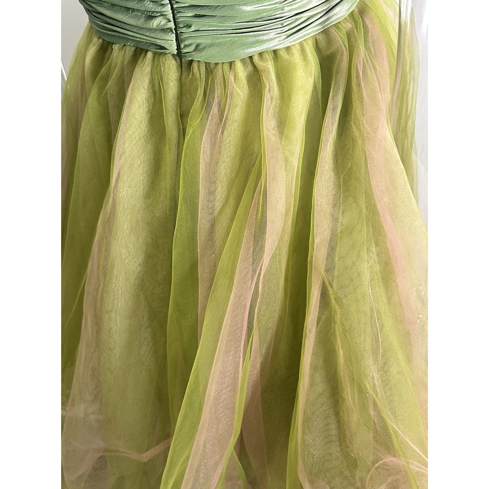 BG Haute Mini Dress Women Size‎ 6 Pink Green Formal Fairy Homecoming Tulle Y2K - Picture 4 of 12